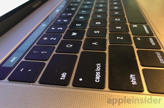 The 2016 MacBook Pro keyboard