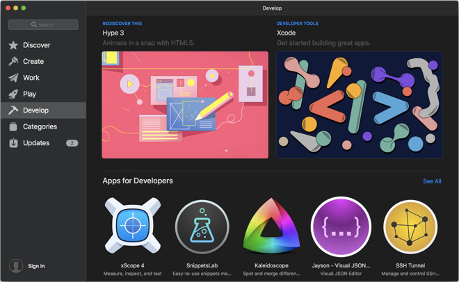 Mojave Mac App Store