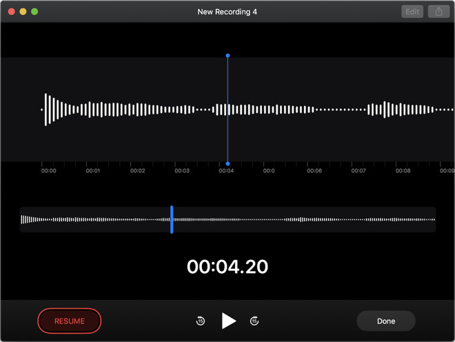 Mojave Voice Memos