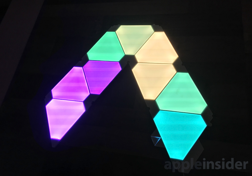 fjer kalligraf administration Review: Nanoleaf's Rhythm Edition Light Panels top HomeKit-enabled wall  lights | AppleInsider