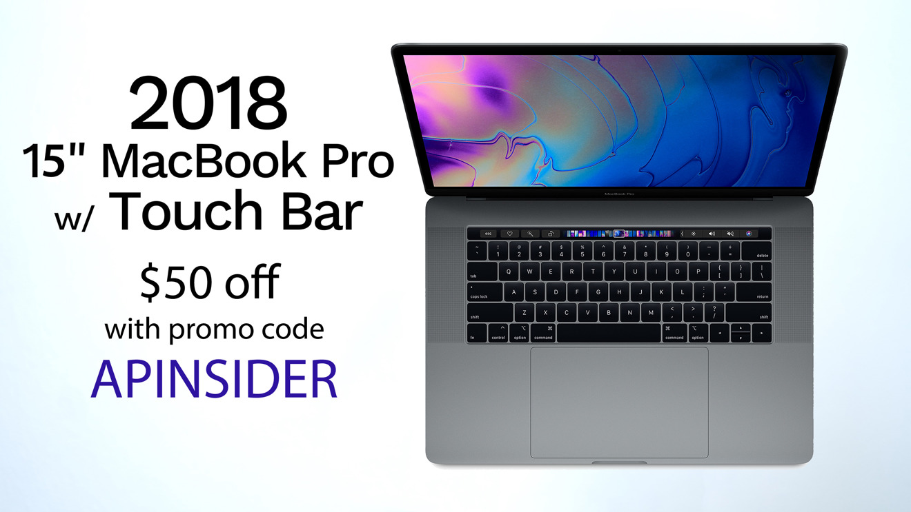 Apple Mid 2018 15 inch MacBook Pro with Touch Bar promo code