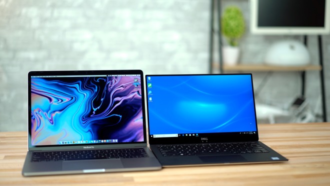 Comparing the Dell XPS 13 9370 versus Apple's 2018 13-inch MacBook Pro with  Touch Bar | AppleInsider
