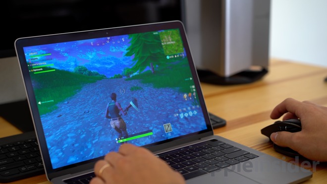 this is totally unplayable for the vast majority of users sometimes it spikes down to a super low 7 frames per second plus the fans are kicking up like - can u play fortnite on a macbook air