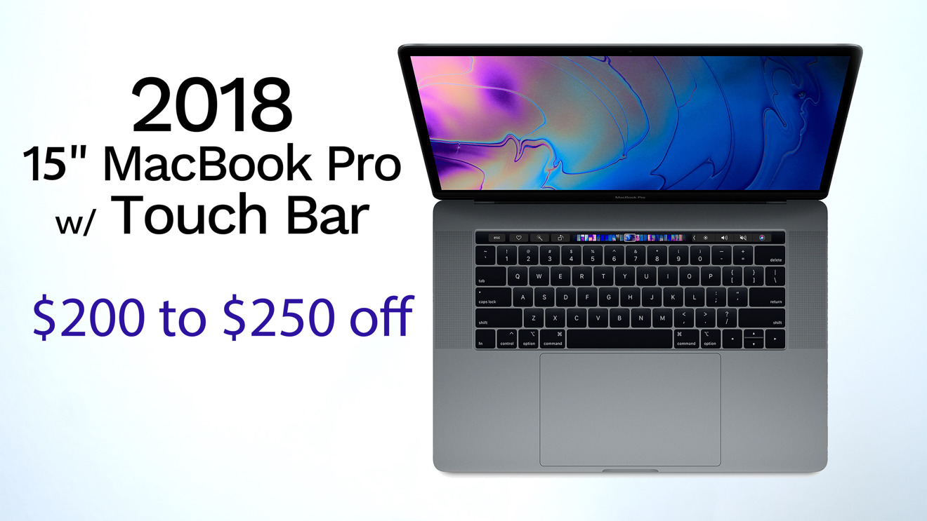 Apple 2018 15 inch MacBook Pro with TouchBar coupon