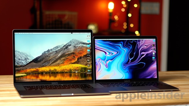 Comparing the base model 2018 MacBook Pro with Touch Bar versus