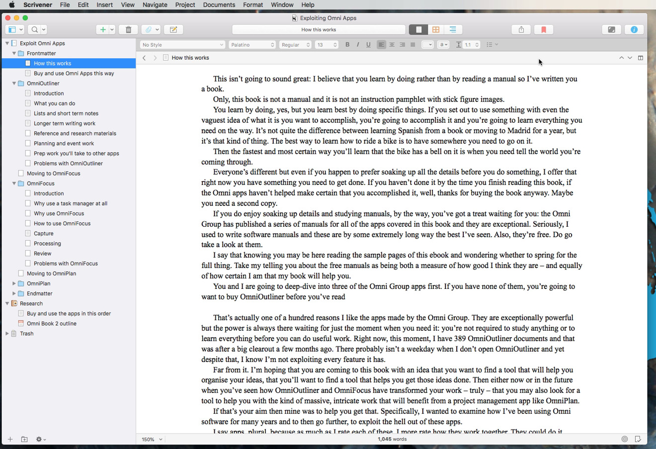 in scrivener change the font for all projects for mac