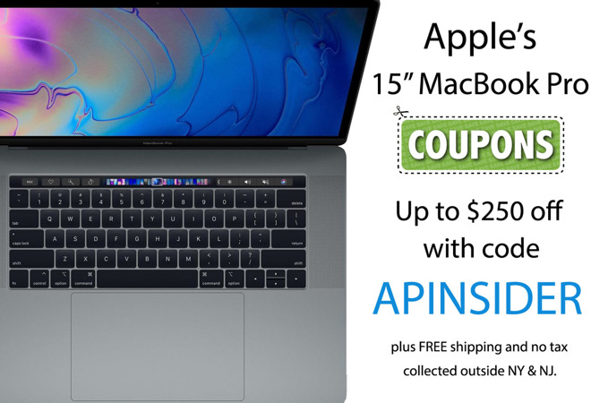 Apple 15 inch MacBook Pro coupon 2018