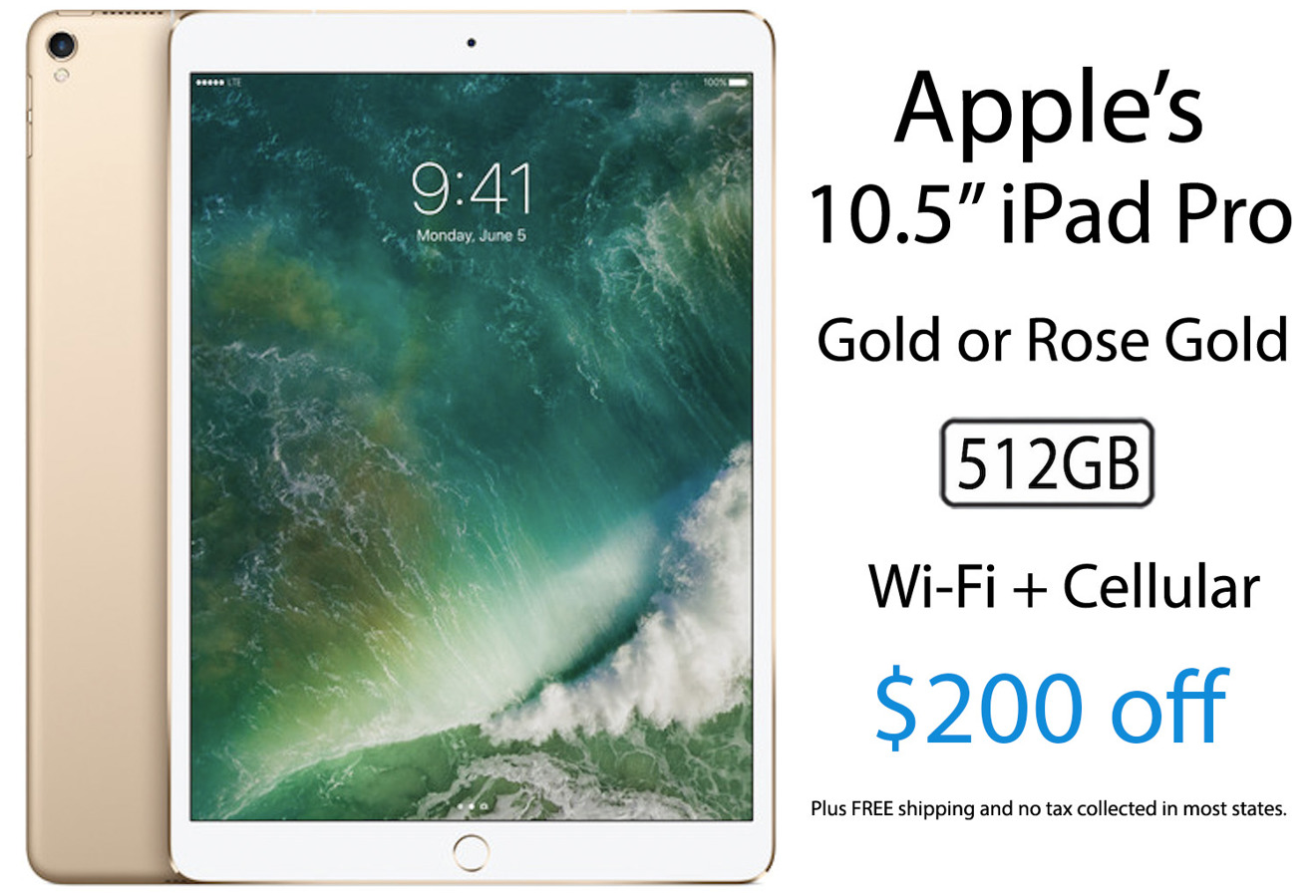 Back to School deals: $ off .5" iPad Pro; % off at eBay