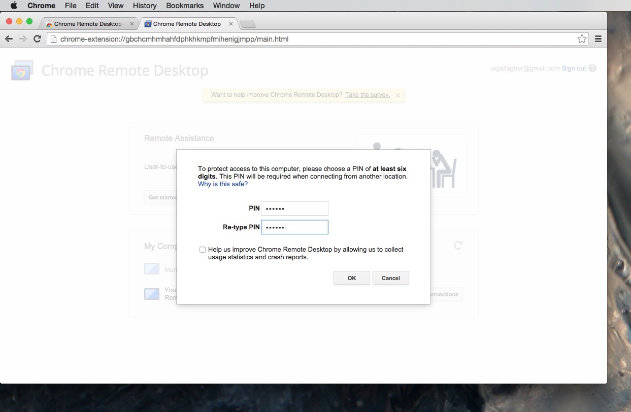 chrome remote desktop curtain mode