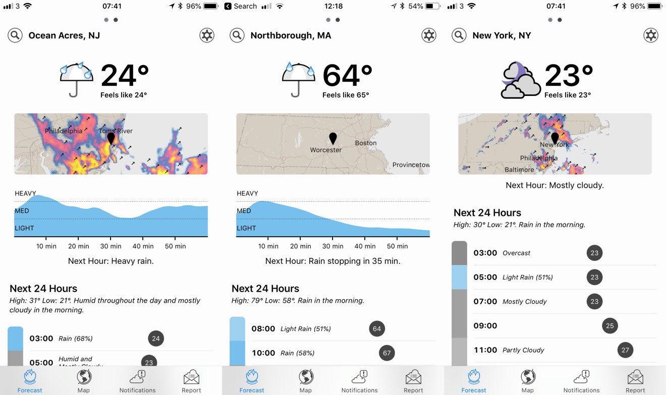 Hands On Dark Sky Weather App For Ios Brightens Up With New At A