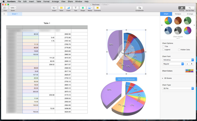 Apple Numbers Charts