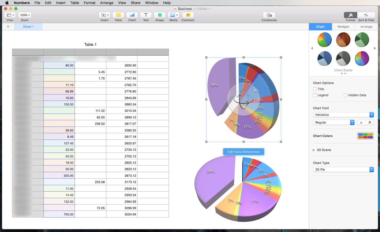 excel collumn width 20 for pc but different on a mac