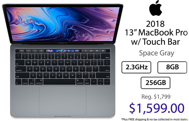 apple macbook pro 2018 price