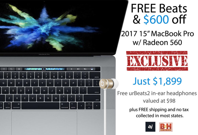 Macbook pro best sale with free beats