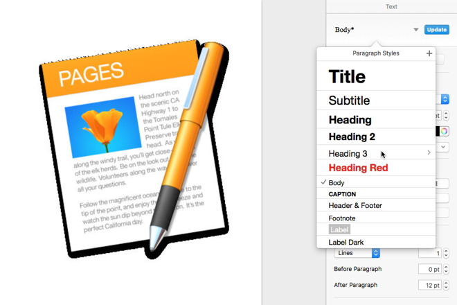 templates for pages mac app