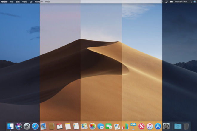 Time lapse of Mojave's dynamic wallpaper changing