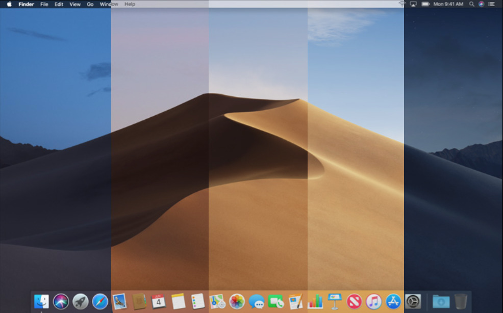 How Mojave's wallpaper changes through the day