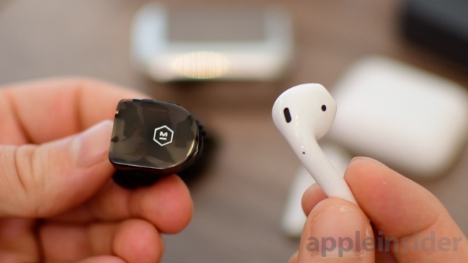 Master and Dynamic MW07 Wireless Earphones and Apple AirPods