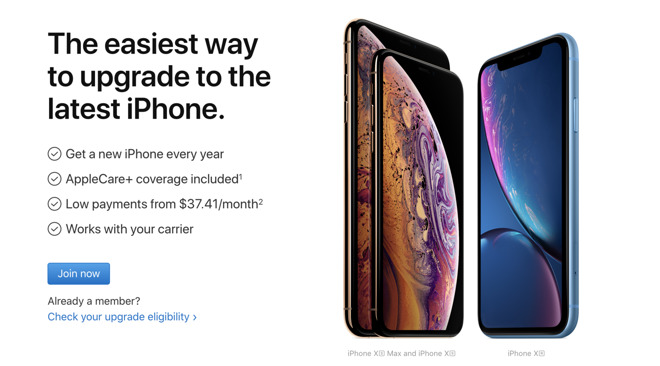 The iPhone upgrade program, with the new iPhones