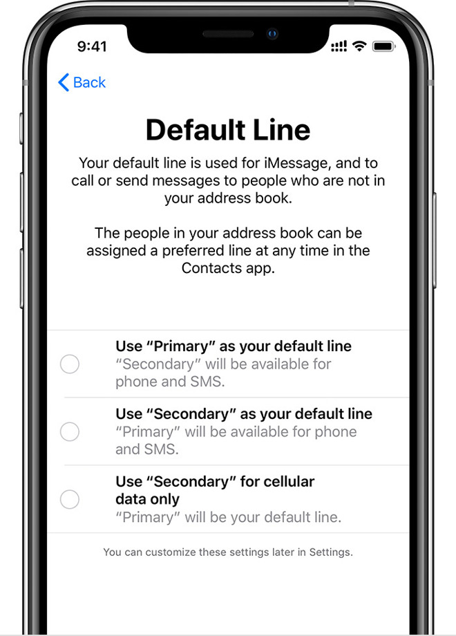 iOS 12 Dual-SIM lines