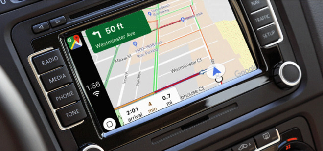 Google Maps in Apple CarPlay