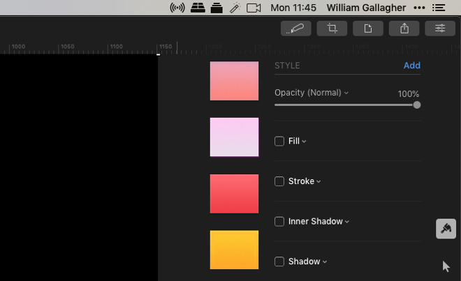 Changing the opacity of a layer in Pixelmator Pro