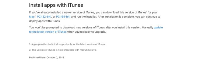 Itunes mojave download