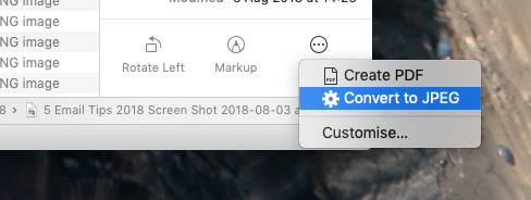 Detail from macOS Mojave's new Quick Actions