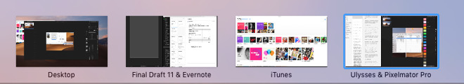 Different apps in different Spaces