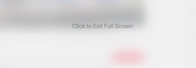When Spaces goes wrong it shows you a message saying Click to Exit Full Screen