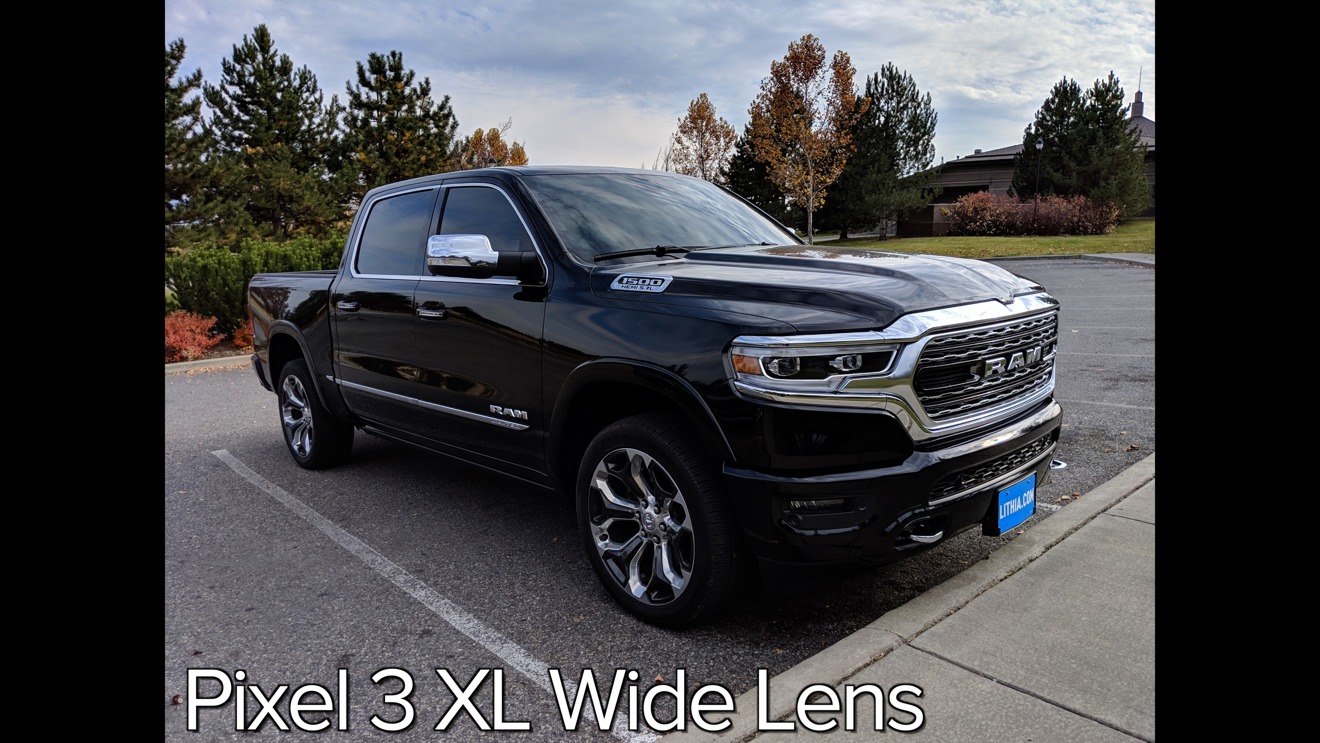 Pixel 3 XL wide lens shot of a truck