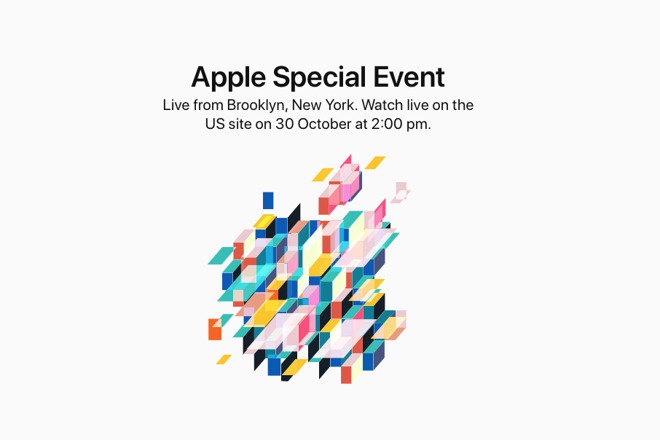 Detail from Apple's Event Page for October 30, 2018