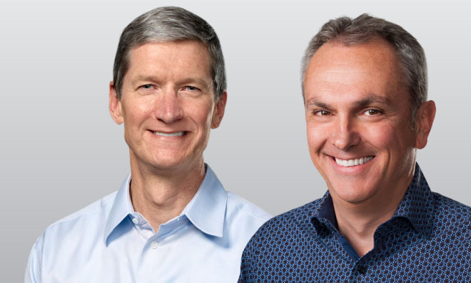 Apple CEO Tim Cook and CFO Luca Maestri