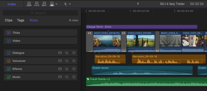 Final Cut Pro X Timeline