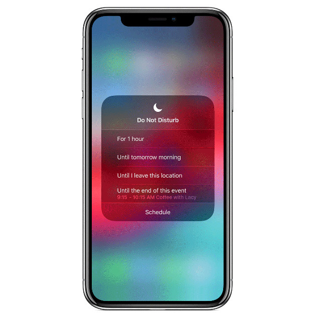 iOS 12 Do Not Disturb