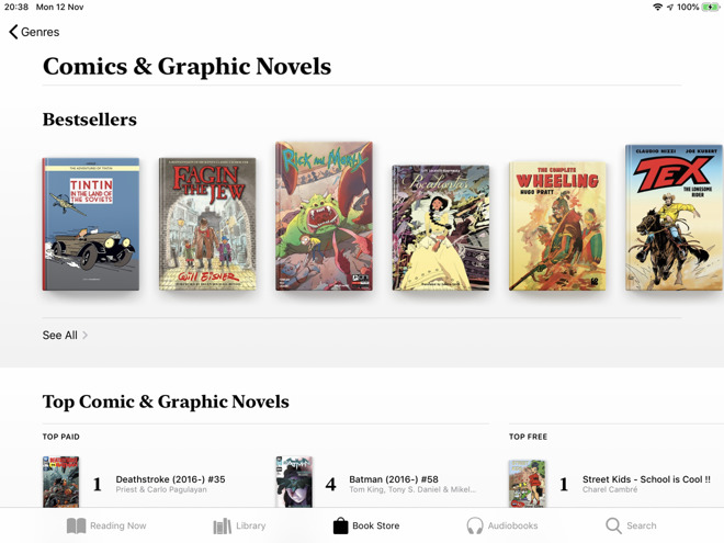 Apple Books' comic section