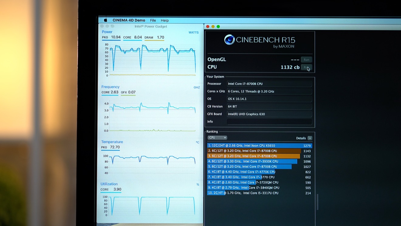 average heat temp for 2012 mac mini