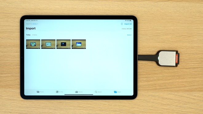 11-inch iPad Pro USB-C SD Card reader