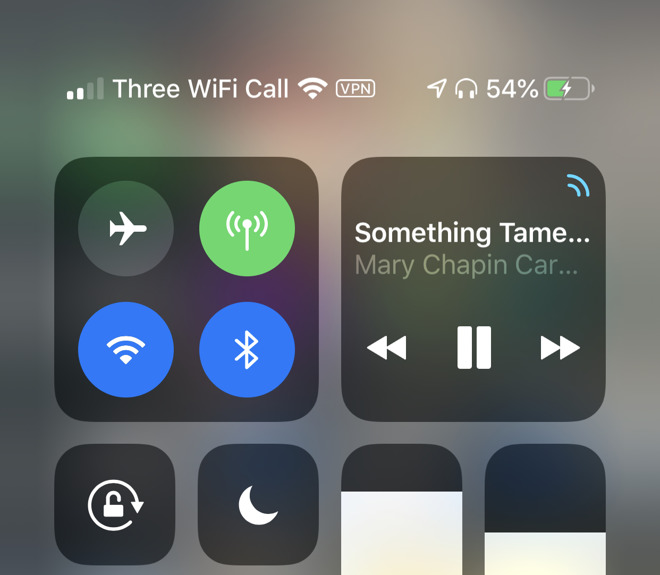 Status bar information has moved to Control Center