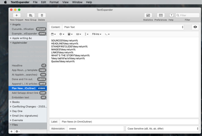 Creating a TextExpander action