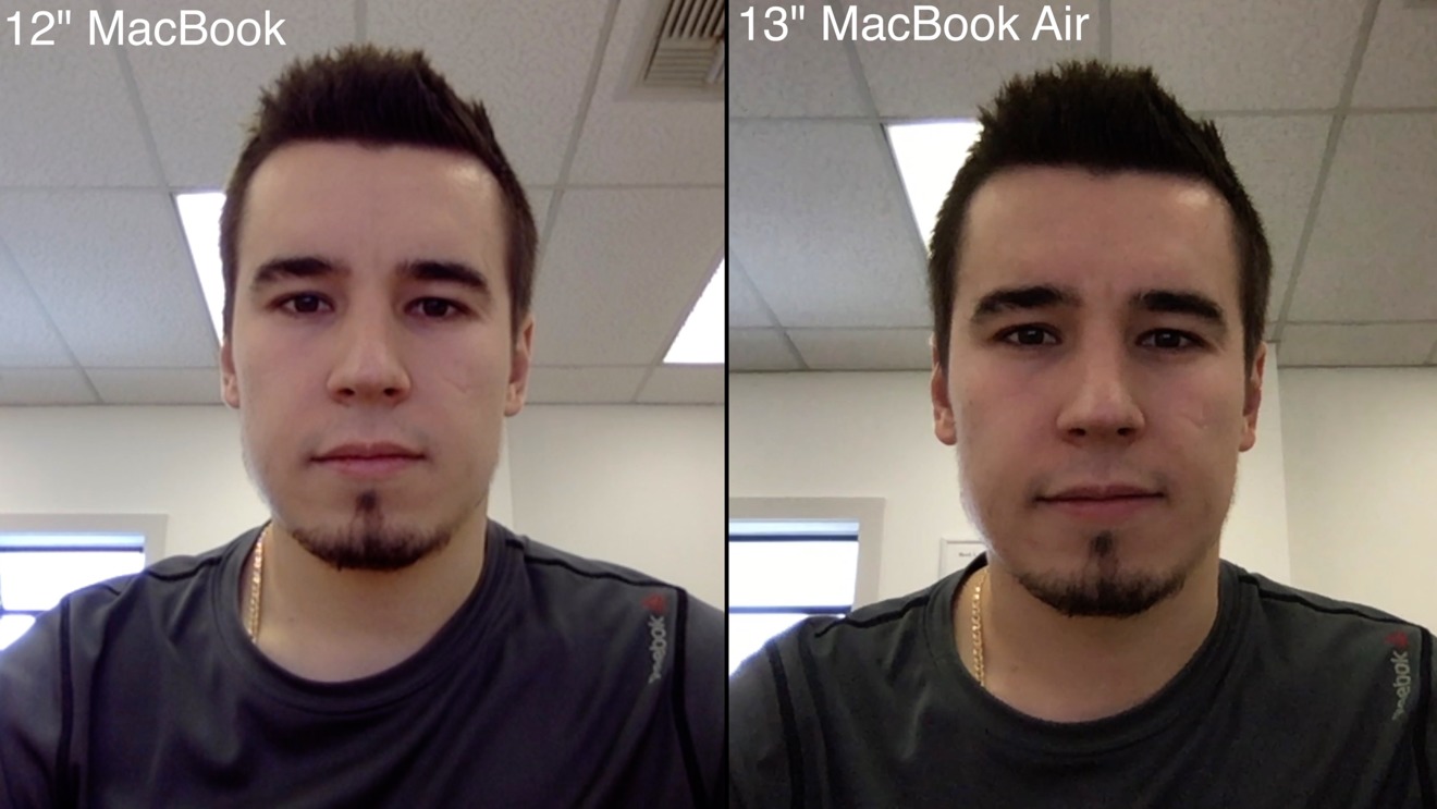 Comparing the quality of the FaceTime camera