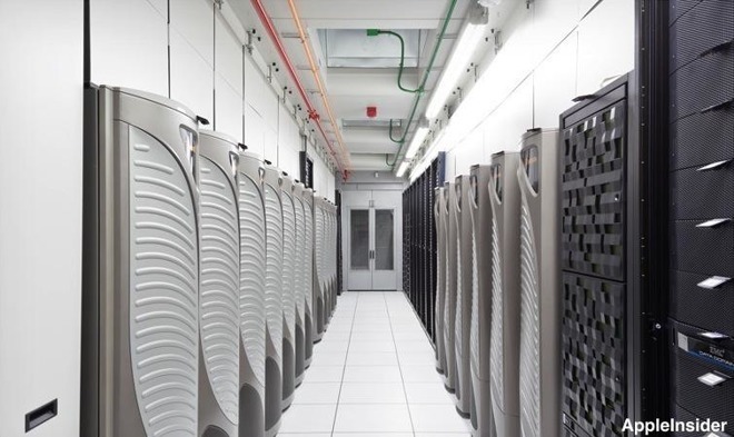 A section from one of Apple's datacenters