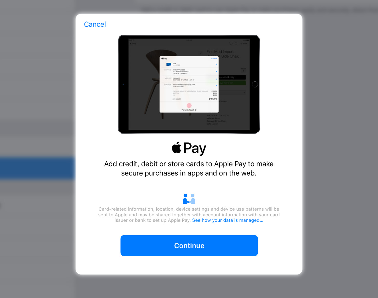 Как пользоваться apple pay на ipad pro