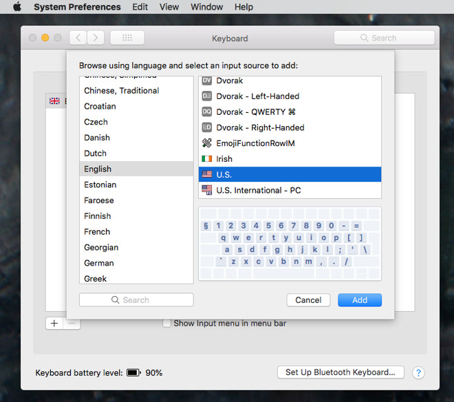 Later you can make many changes to what keyboard layout your Mac uses