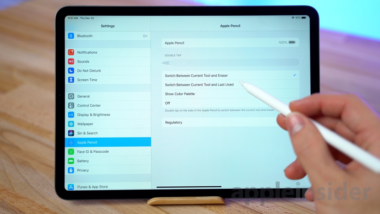 Changing the double tap functionality in the Apple Pencil 2
