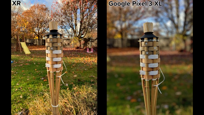 iPhone XR vs Google Pixel 3 showing how the XR cannot take Portraits of objects