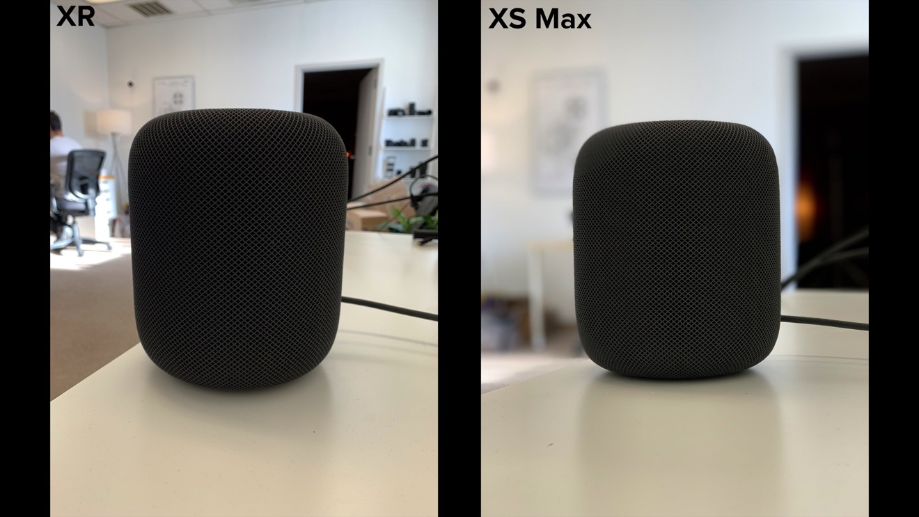 Attempted Portrait shots for the HomePod on the iPhone XR and iPhone XS Max