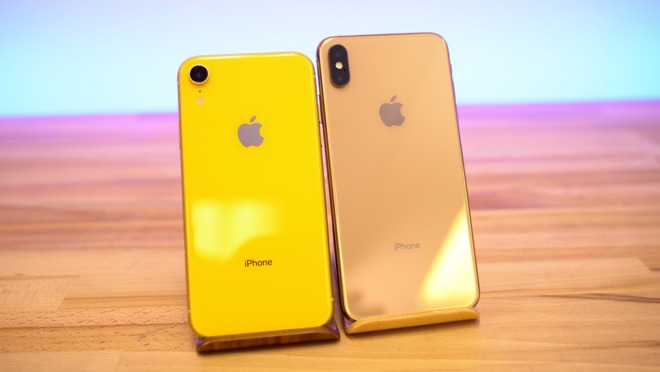 The iPhone XR and the iPhone XS Max