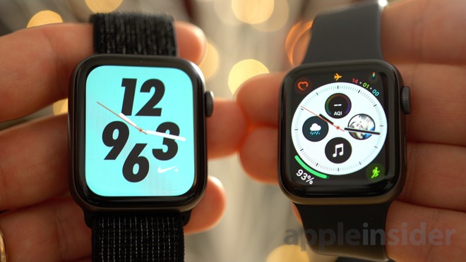 The Nike and Standard versions of the Apple Watch