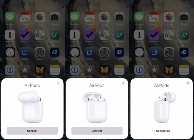 Connecting iPhone to AirPods for the first time